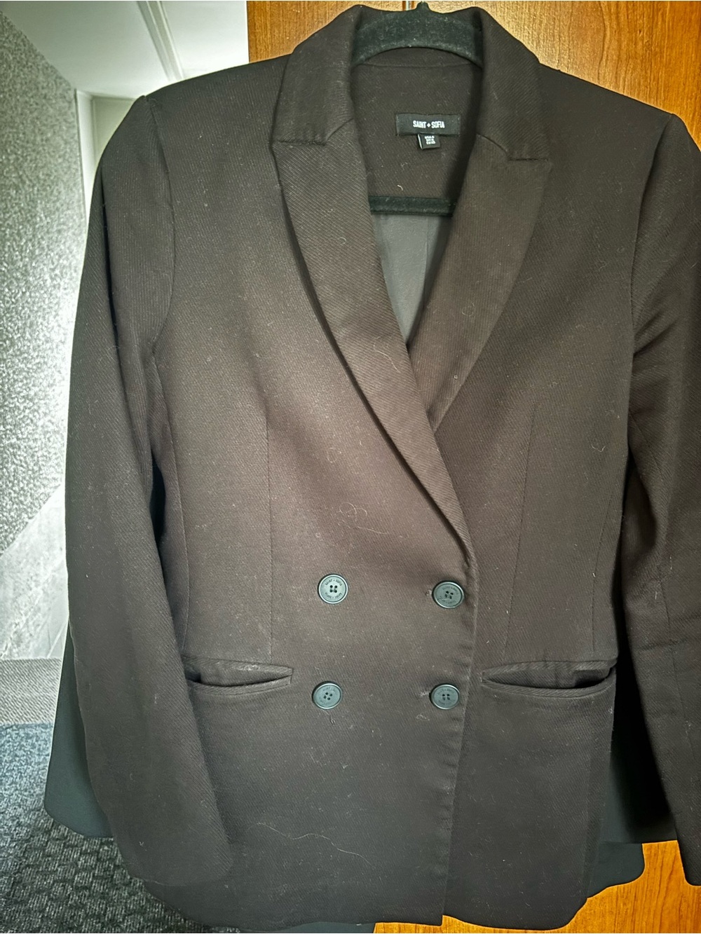 Soia & Kyo Double-Breasted Brown Women's Blazer